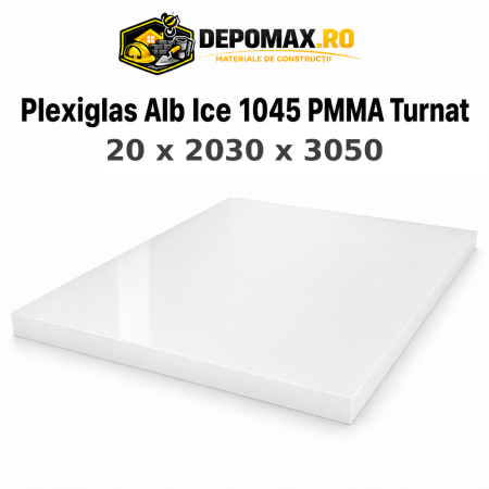 Plexiglas Alb/Ice 1045 PMMA turnat 20 x 2030 x 3050 mm